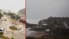 İstanbul' sağanak ve fırtına vurdu! ⛈️🌊Şile'de dere taştı yollar göle döndü, ağaçlar devrildi, Eyüpsultan'da toprak kaydı
