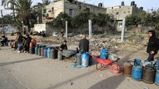 İsrail-Hamas ateşkesinden sonra Gazze'de tüp kuyruğu