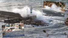 Antalya'da dev dalgalar limanı yuttu! Sular 30 metre yükseldi🌊🟠
