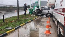 Yalova'da akaryakıt istasyonda bir sürücünün hayatını kaybettiği kaza kamerada