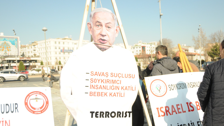 Kayseri'de maketli İsrail eylemi! Netanyahu'yu astılar
