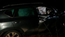 Erzurum'da otomobiller kafa kafaya çarpışınca 2 kişi yaralandı