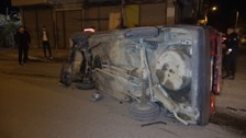 Samsun'da bir araç yan yola uçtu: Sürücü kayboldu
