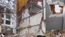 Elazığ'da ağır hasarlı binayı yıkan ekipler, sağlam binaya zarar verdiler!