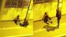 Esenyurt’ta tartıştığı kadını sokak ortasında sürükleyen şahıs kamerada