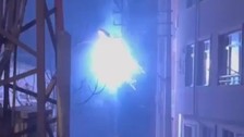 Tekirdağ'da trafo bomba gibi patladı! Gece saatlerinde ortalık aydınlandı