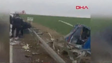 Son dakika! Diyarbakır'da cezaevi aracı devrildi, 23 yaralı