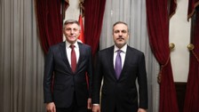 Dışişleri Bakanı Fidan, HÖH Partisi Lideri Mustafa Karadayı ile Sofya'da görüştü
