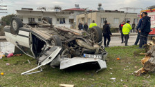 Osmaniye'de otomobilin ters döndüğü kazada 3 kişi yaralandı
