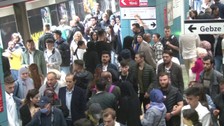 Üsküdar Marmaray'da bayram yoğunluğu