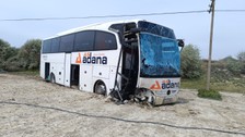 Kayseri'de yolcu otobüsü şarampole devrildi: 4 yaralı