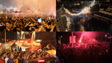 Türkiye'nin dört bir yanında yaşayan vatandaşlar, Galatasaray'ın şampiyonluğunu kutladı