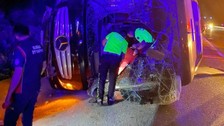 Çankırı'da otobüs şarampole devrildi: 9 kişi yaralandı