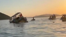 Kuşadası'nda batan tur teknesindeki 9 kişi kurtarıldı
