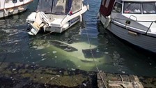 Eyüpsultan'da sürücüsünün park etmeye çalıştığı otomobil denize düştü