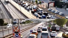 Haliç Köprüsü’nde asfalt yenileme çalışması sabah trafiği kilitledi