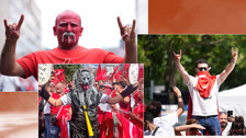 Almanya kırmızı-beyaza boyandı! Hollanda karşılaşması öncesi Türk taraftarlar Berlin sokaklarında