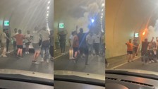 Beykoz'da asker eğlencesi için tüneli trafiğe kapatıp diğer vatandaşları mağdur eden 7 kişi yakalandı