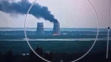 Ukrayna'da yer alan Avrupa'nın en büyük nükleer santrali Zaporijya Nükleer Santrali'nde yangın