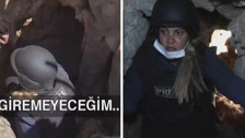 PKK mağarasına giren Fulya Öztürk'ün şaşkınlığı kamerada