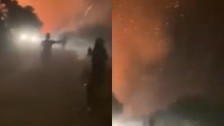 Antalya Serik'teki yangında korku dolu anlar! Evlerini kurtarmak isterken canlarından olacaklardı