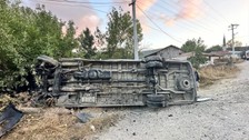 Bolu'da minibüs ile traktörün çarpıştığı kazada 15 kişi yaralandı