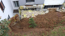 Ordu'da istinat duvarı çöken sitedeki 48 daireli bina boşaltıldı