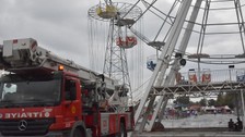 Trabzon'da 20 kişi elektrik kesilince dönme dolapta mahsur kaldı