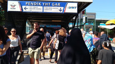 Marmaray'ın Pendik durağında bulunan güvenlik odasında yangın