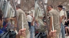 Metroda bir çocuğu darp eden saldırgan gözaltında