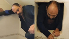 Firari hükümlü tuvaletteki gizli bölmede yakalandı