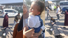 Bursa'da korkunç kaza! Bebeğiyle kaldırımda yürüyen anneye tır çarptı! Bebeğe etraftakiler sahip çıktı