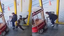 İstiklal Caddesi’nde polise bıçaklı saldırı kamerada