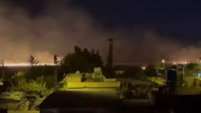 Kilis sınırına roket parçası düştü: Mayınlı bölgede yangın çıktı