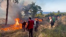 Hava aracı ormanlık alana düştü: Köylüler patlama sesiyle irkildi