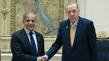 Cumhurbaşkanı Erdoğan, Kahire'de Pakistan Başbakanı Şahbaz Şerif'i kabul etti