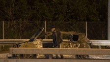 15 Temmuz Şehitler Köprüsü'nde araç yangını nedeniyle trafik durdu