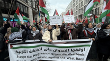 Berlin'de Filistin'e destek gösterisi düzenlendi