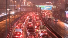 İstanbul'da bayram trafiği gece de sürdü