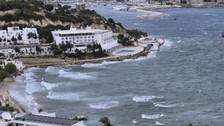 Bodrum'u fırtına vurdu