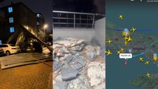 İstanbul'u lodos vurdu: Çatılar uçtu, hava trafiği aksadı