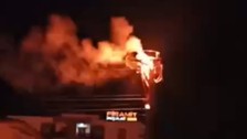 Van'da elektrik trafosu patladı