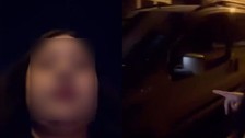 Kendisini takip ettiğini iddia ettiği kişiyi kayda aldı: : "Amca seni polise veririm"