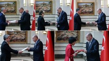 Beş ülkenin büyükelçisinden Cumhurbaşkanı Erdoğan'a güven mektubu