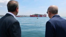 Cumhurbaşkanı Erdoğan Osman Gazi'yi Karadeniz'e uğurladı