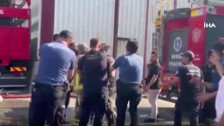 Yangın yerinde ortalık karıştı, itfaiyeci darbedildi, polis müdahale etti