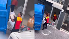 Kargo firması çalışanlarının umursamazlık seviyesi kamerada: Kolileri kamyona fırlattılar