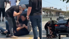 Bursa'da caddenin ortasında eski eşini yakalayan kadın, dolandırıldığını söyleyerek darp etti