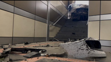 Bursa'da lastiği patlayan ticari araç metro İstasyonu'na daldı: 1 yaralı