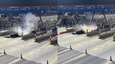 Kuzey Marmara Otoyol gişesinde korkunç kaza! O anlar kamerada